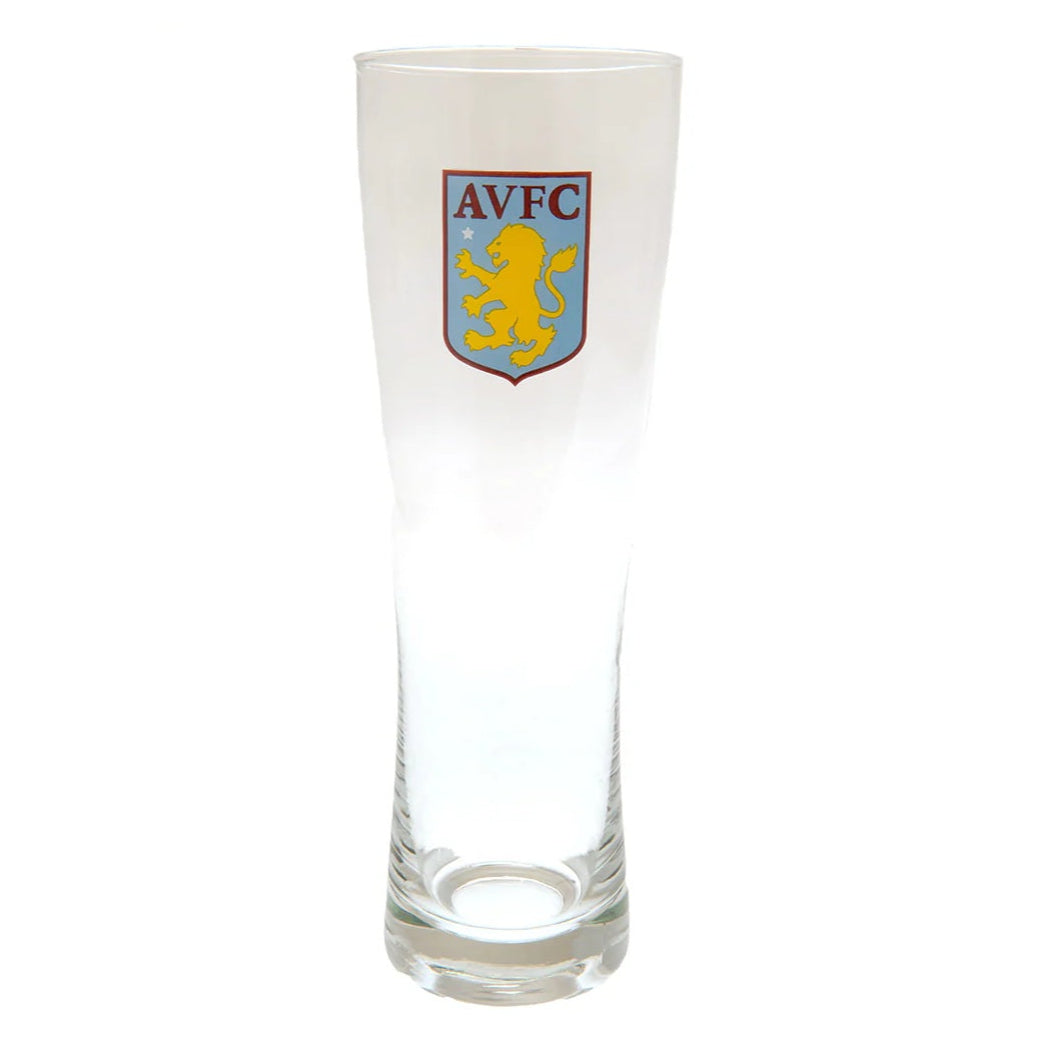 aston villa fc tall beer pint glass